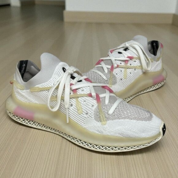 Adidas 4D Fusio Cloud White Pink Men's Athletic Shoes Sneakers #H04508 Size 11 - Picture 1 of 13